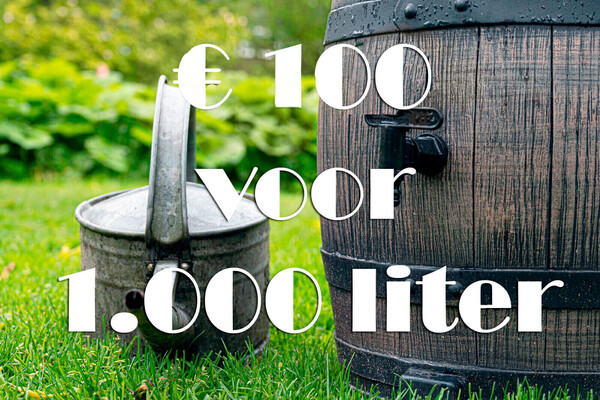 Stimuleringsregeling €100 voor 1.000 liter akkoord!