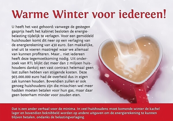 Warme winter voor iedereen