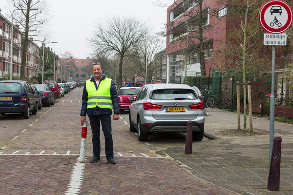 Nieuwbouw en verkeersproef Oppenheimstraat